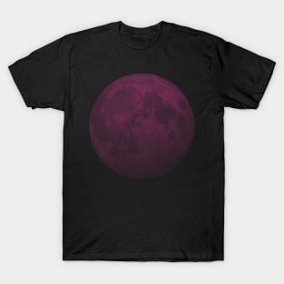 Minimal Pink Moon Mono color Moon Fake 3D T-Shirt